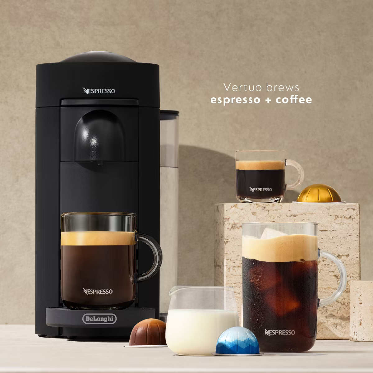 Nespresso VertuoPlus Coffee Maker and Espresso Machine by DeLonghi Black Matte | Target