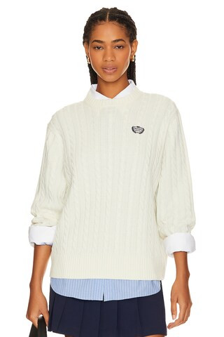Cable Crew Neck Sweater
                    
                    BEVERLY HILLS x REVOLVE | Revolve Clothing (Global)