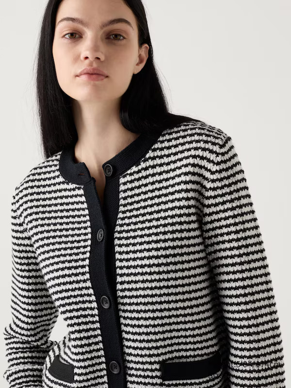Knitted Short Jacket | Striped | UNIQLO (US)