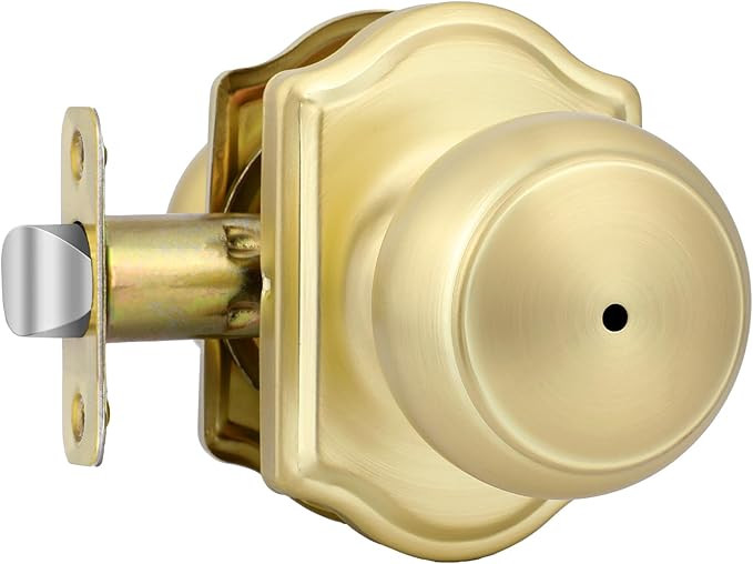 goldenwarm 1 Pack Brushed Gold Door Knobs Interior, Privacy Indoor Door Knobs for Bedroom & Bathr... | Amazon (US)
