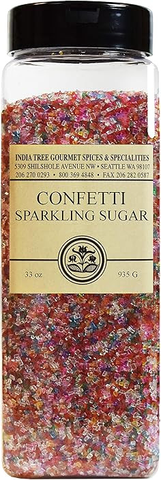 India Tree Rainbow Large Grain Sparkling Sugar, 33 oz | Vibrant Decor for Baking & Cocktail Rims | Amazon (US)