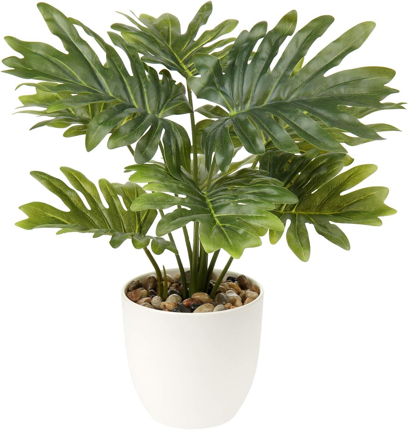 Briful Fake Plants 18'' Tall Artificial Monstera Plant for Home Decor Indoor Potted Faux Greenery... | Amazon (US)