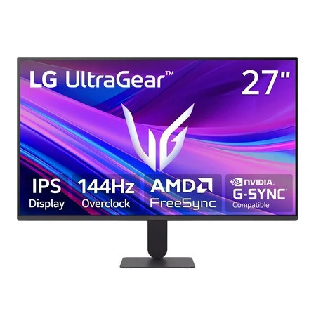 LG 27" IPS FHD 144Hz Overclock Monitor with AMD FreeSync G-Sync Compatible, 27G411A-B | Walmart (US)