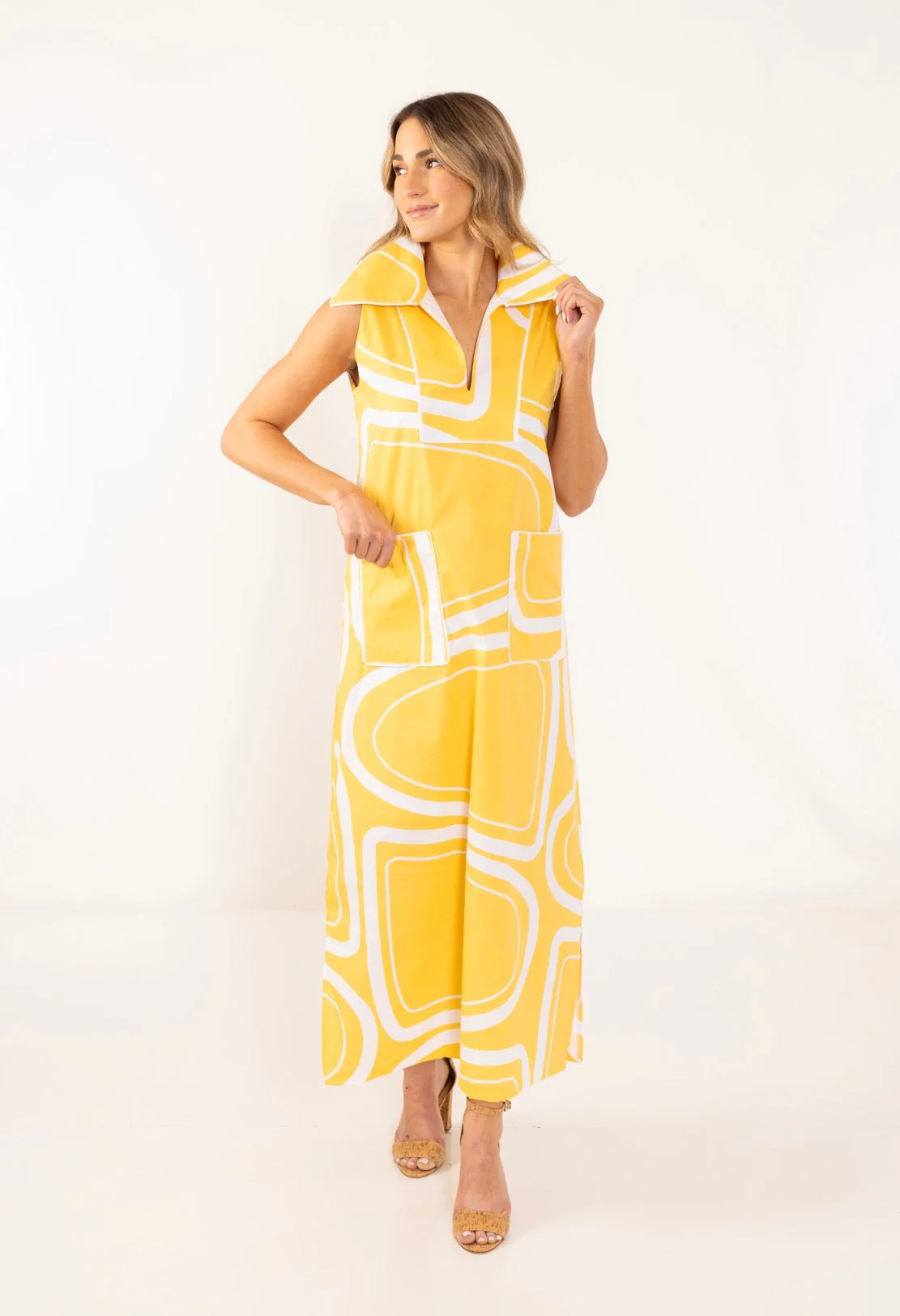 Cosmo Gold Cassidy Sundress Maxi | House Of MBR