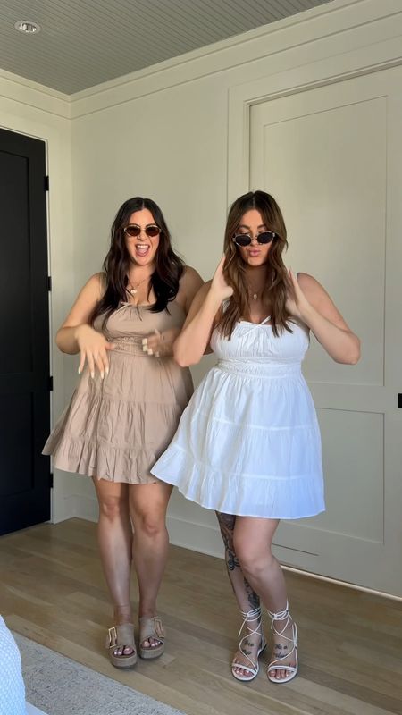 Mini sundresses! Comes in 4 other colors :) tall, curvy and larger chest approved! Vanessa (tan) is wearing XXL and I’m wearing XL in the white 🤍🐚✨

#LTKmidsize #LTKstyletip #LTKfindsunder100