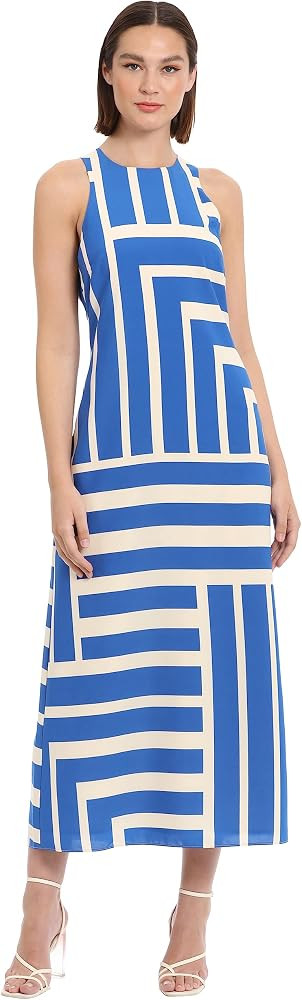 Donna Morgan Women's Sleeveless Halter Cut Maxi Dress Event Occasion Party Date Guest of | Amazon (US)