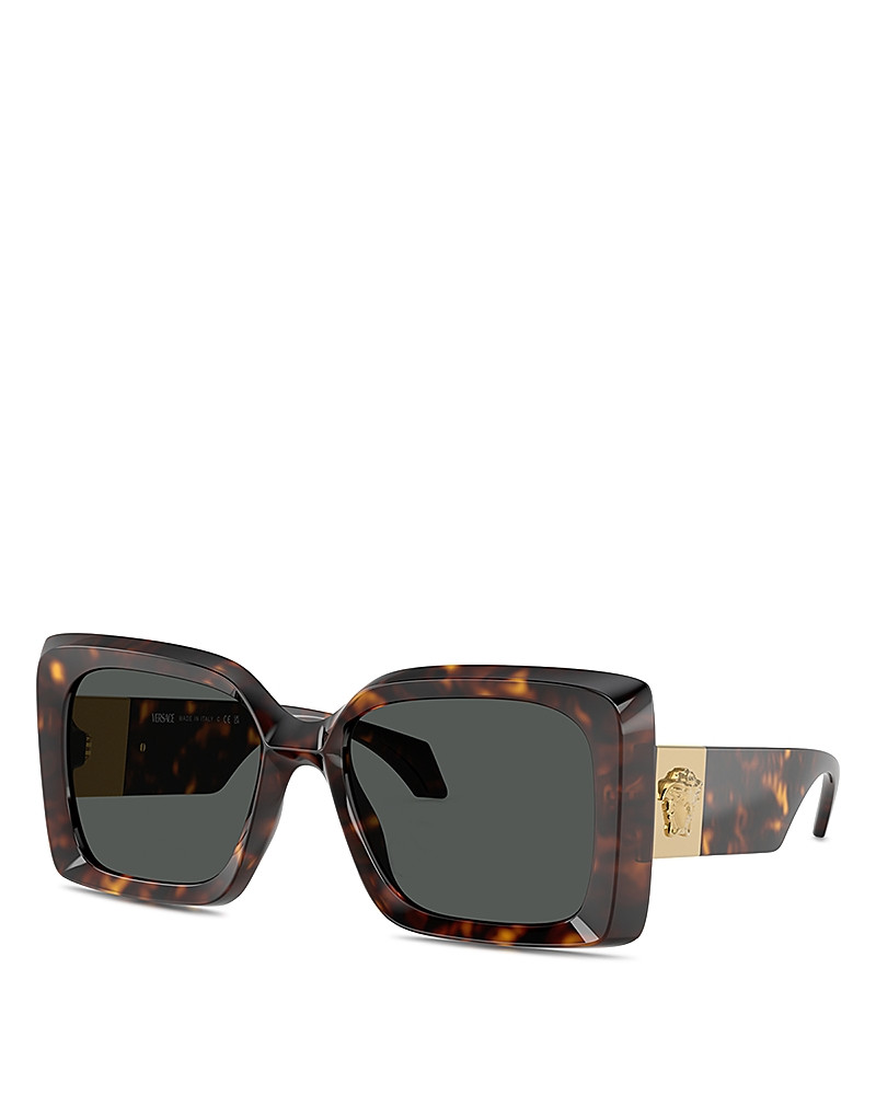 Versace Medusa Plaque Square Sunglasses, 54mm | Bloomingdale's (US)