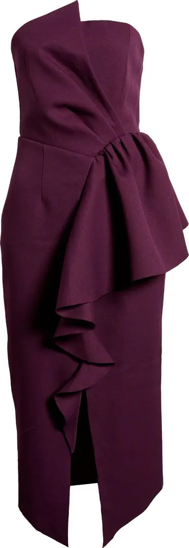 Reception Cascade Ruffle Strapless Cocktail Dress | Nordstrom