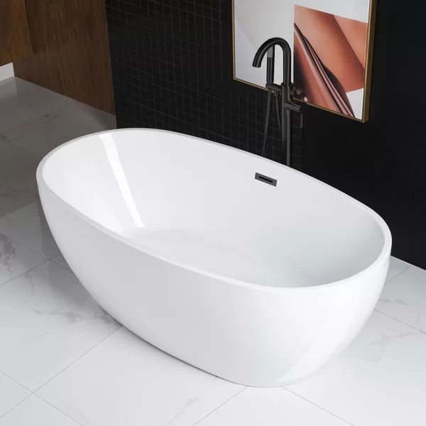 67" x 32" Freestanding Soaking Bathtub | Wayfair North America