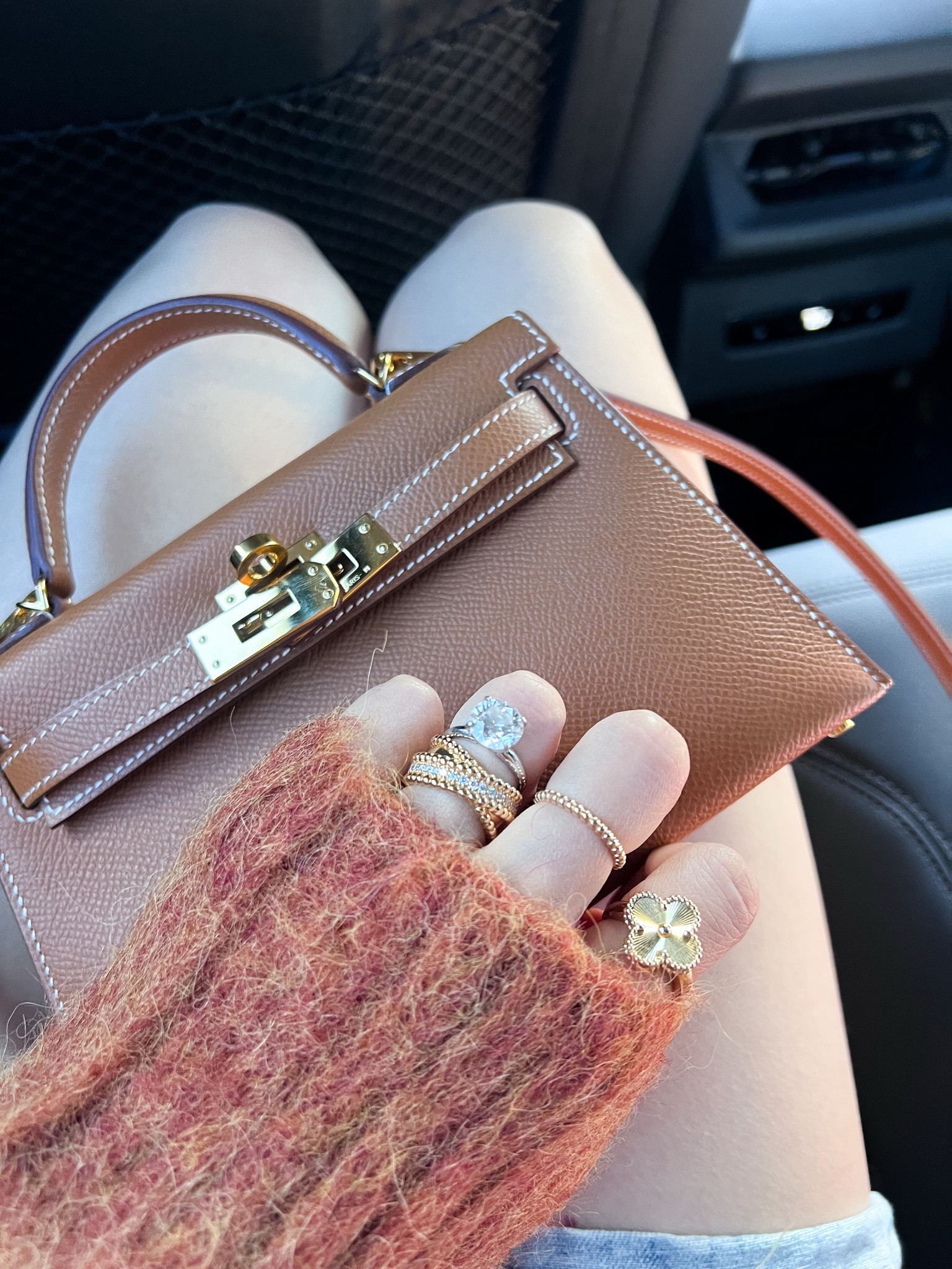 Everyday ring stack Hermes mini Kelly 

#LTKStyleTip #LTKItBag #LTKOver40