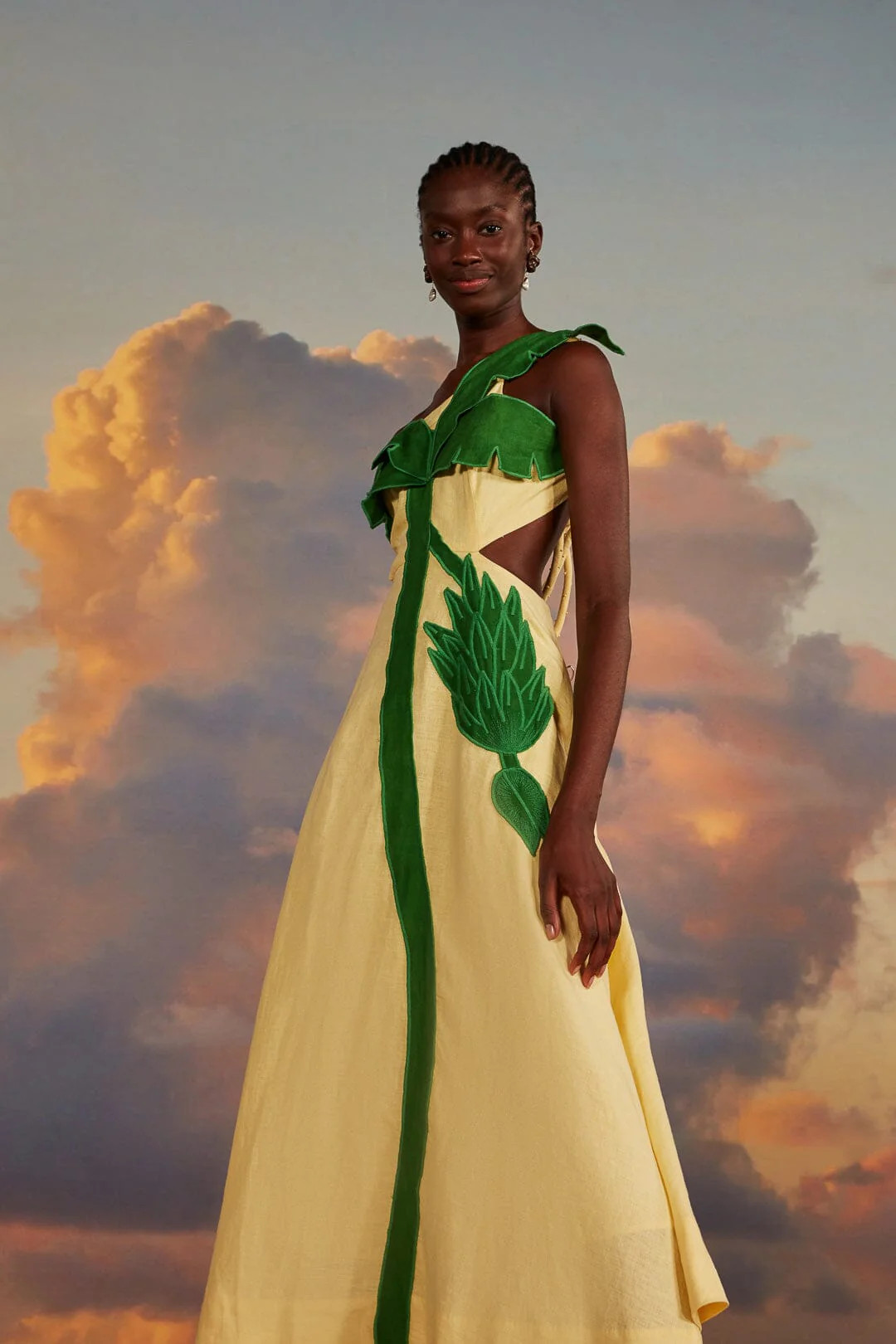 Palm Tree Cutwork Midi Dress | FarmRio (US)