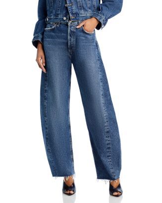 Luna High Rise Barrel Leg Jeans in Control | Bloomingdale's (US)