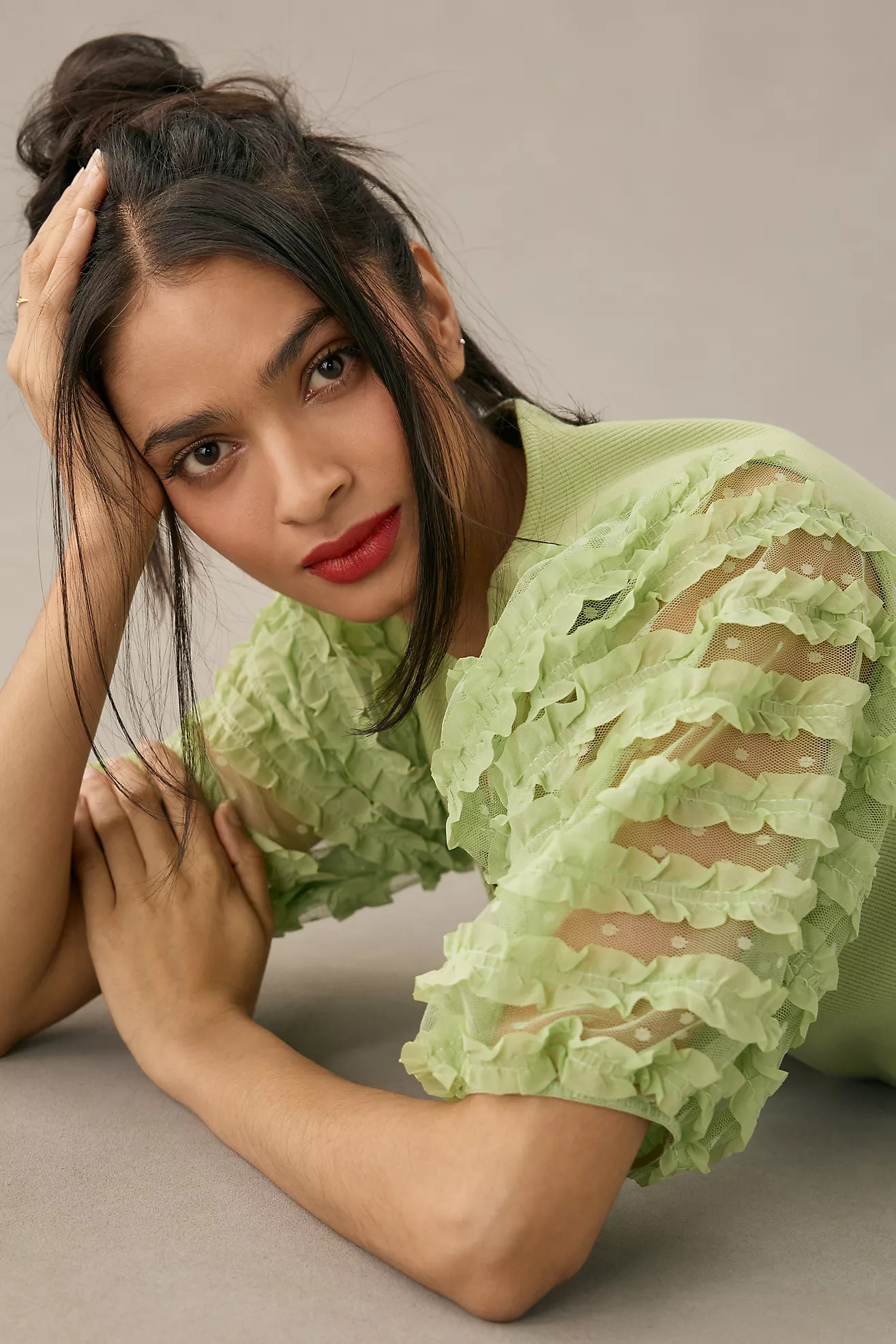 DOLAN Ruffle-Sleeve Top | Anthropologie (US)