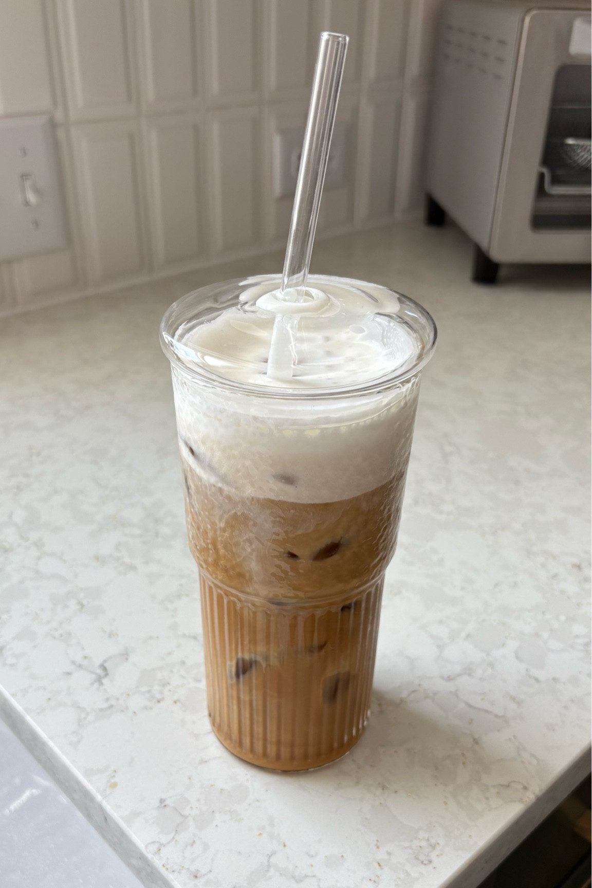 My favorite iced coffee cup!! All glass so no worries about toxic plastics! #glassware #kitchenessentials #icedcoffee

#LTKstyletip #LTKfindsunder50 #LTKhome