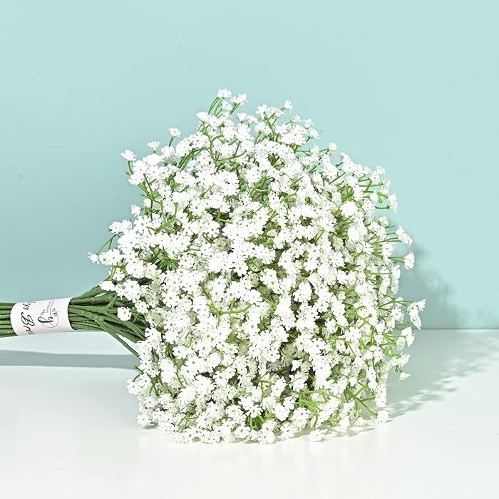 Yastouay Babys Breath Artificial Flowers, 12Pcs Fake White Babys Breath Flowers Artificial Bulk, ... | Amazon (US)