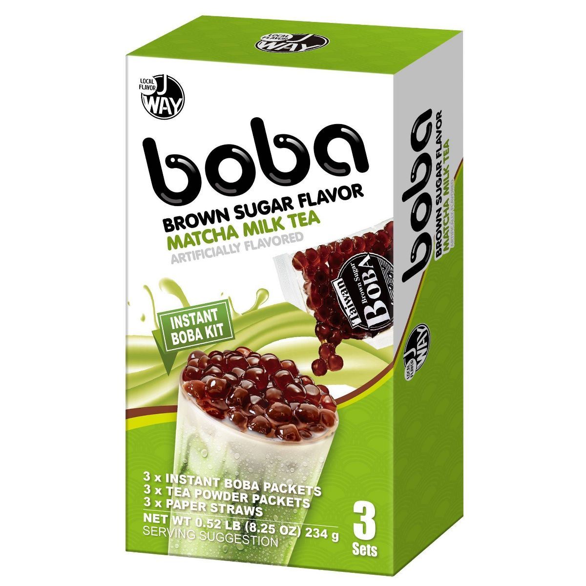 J Way Instant Boba Kit Matcha Latte Sweet Tea Variety - 8.25oz | Target