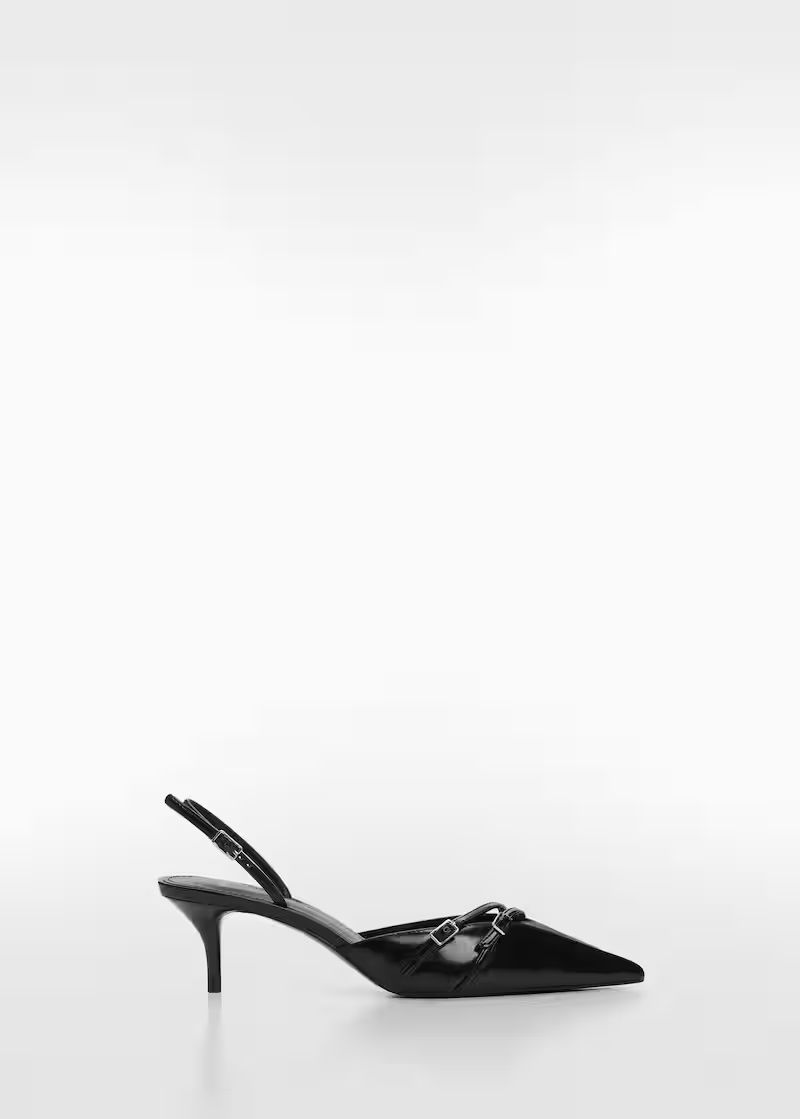 Slingback heeled shoes with buckle -  Women | Mango USA | MANGO (US)