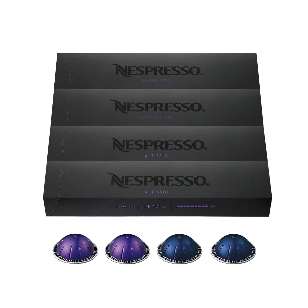 Nespresso Capsules Vertuo, Espresso Bold Variety Pack, Medium and Dark Roast Espresso Coffee, 40-... | Amazon (US)