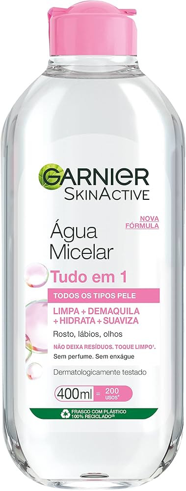 Garnier SkinActive \u00c1gua Micelar de Limpeza Tudo em 1, Solu\u00e7\u00e3o Demaquilante que Lim... | Amazon (BR)