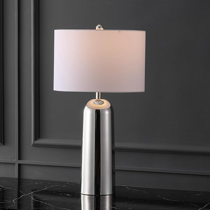 SAFAVIEH Couture Lighting Collection Chadric Silver/White 29-inch Table Lamp for Bedroom Living R... | Amazon (US)