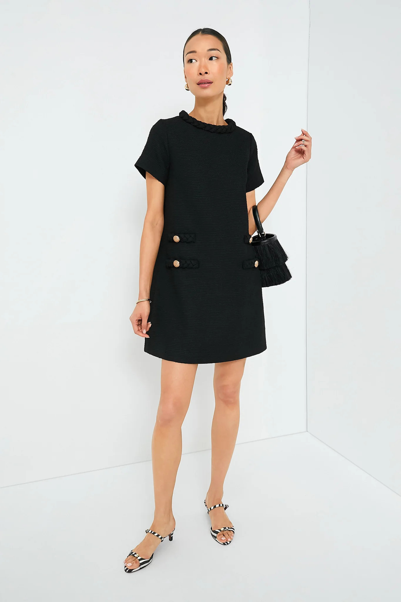 Black Tweed Jackie Dress | Tuckernuck (US)