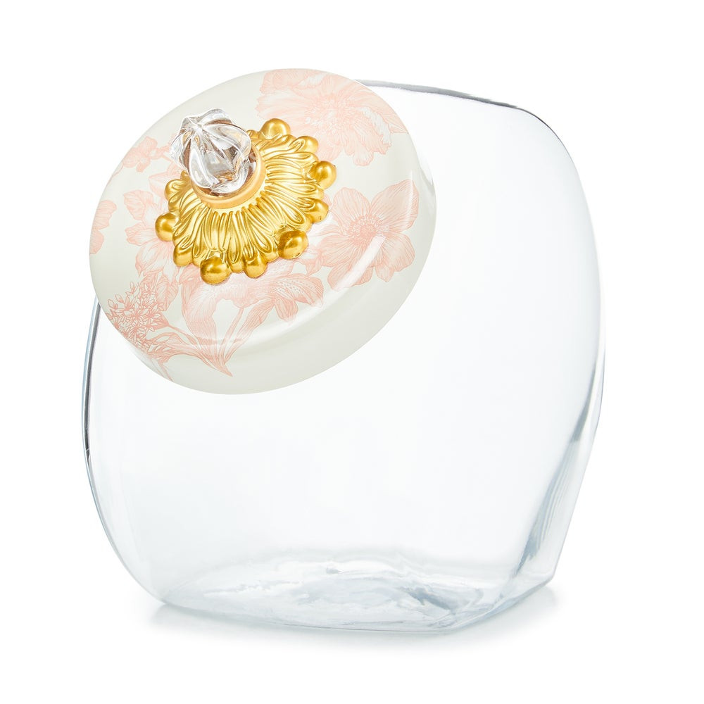 Sweets Jar with Rosy English Garden Lid | MacKenzie-Childs