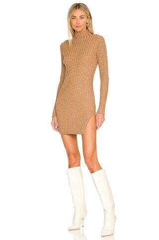 SNDYS Blinded Ribbed Dress in Coffee from Revolve.com | Revolve Clothing (Global)