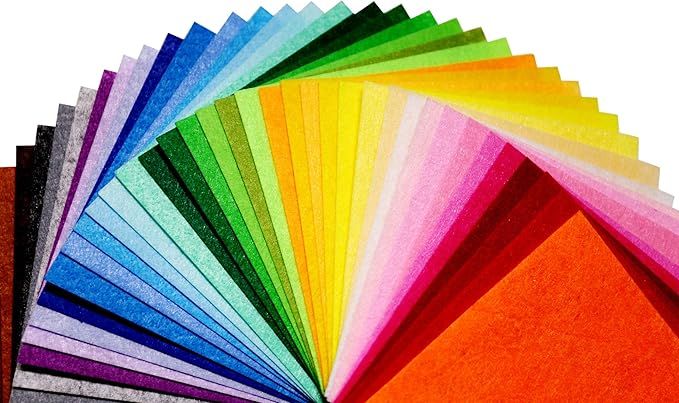 42PCS Colored Felt Fabric Sheets, 6 x 6 inches Macdori Craft Felt Squares for DIY Craft and Sewin... | Amazon (US)