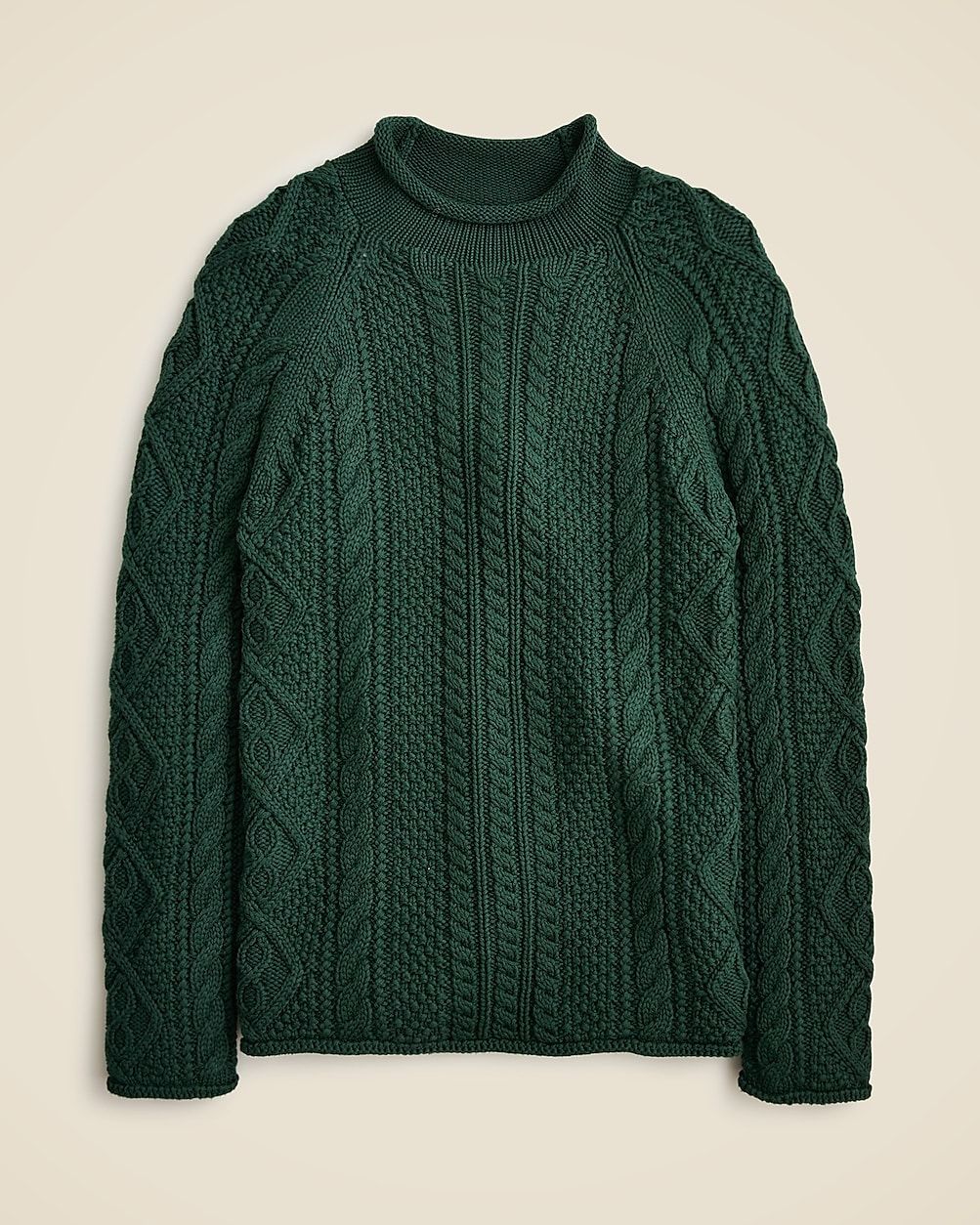 Cotton cable-knit Rollneck™ sweater | J. Crew US