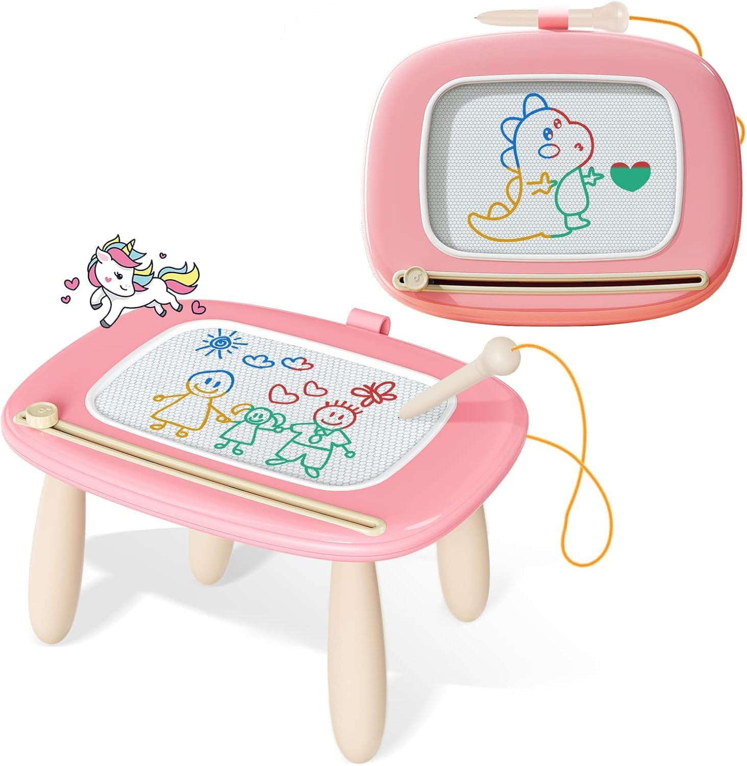 Kikidex Magnetic Drawing Board, Toddler Girl Toys for 1-2 Year Old, Doodle Board Pad Learning and... | Amazon (US)