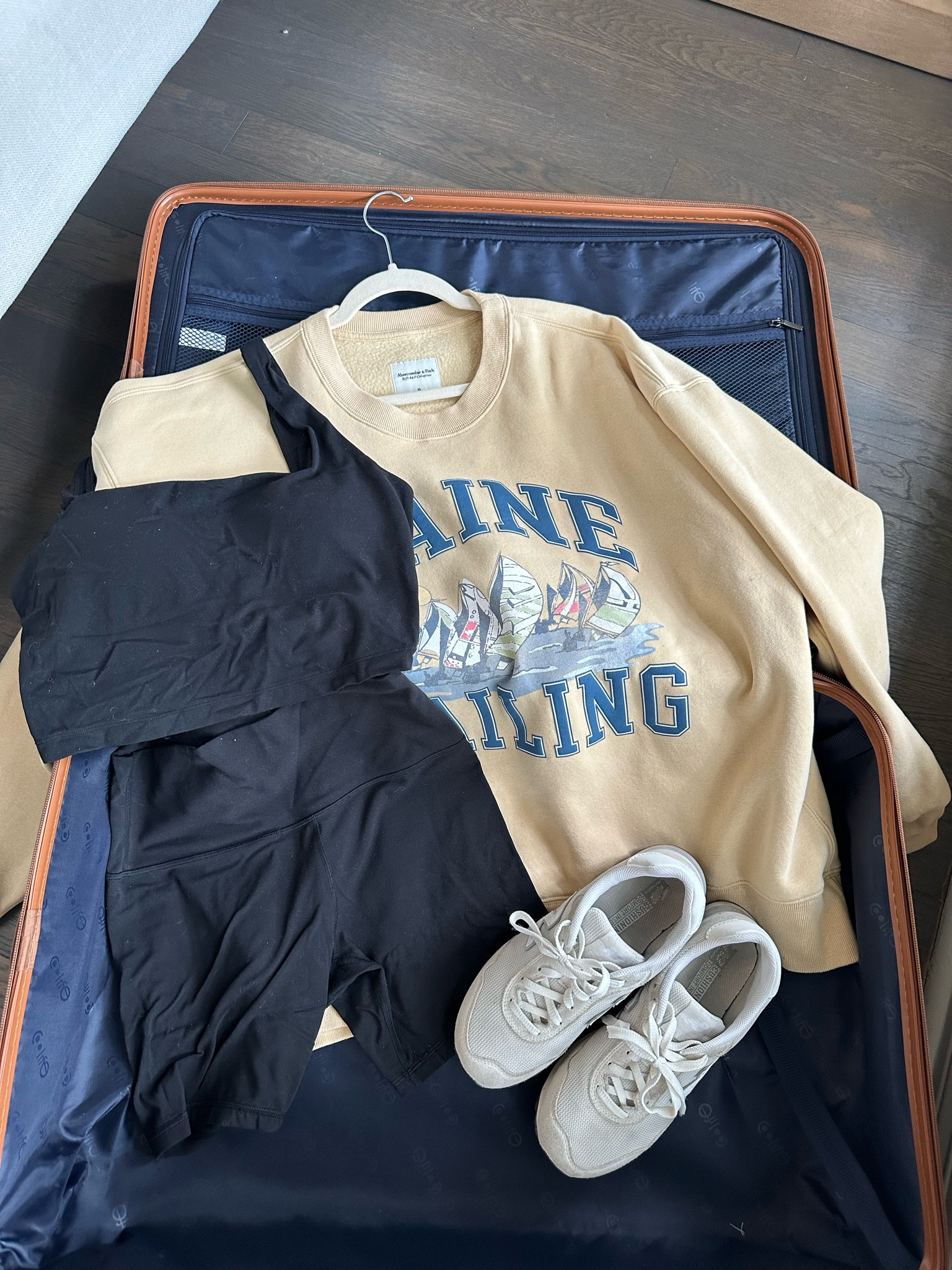 What I packed: airport outfit - sports bra tank in S, bike shorts size 4/6, sweatshirt in XL for an oversized fit, sneakers tts.

#LTKSeasonal #LTKStyleTip