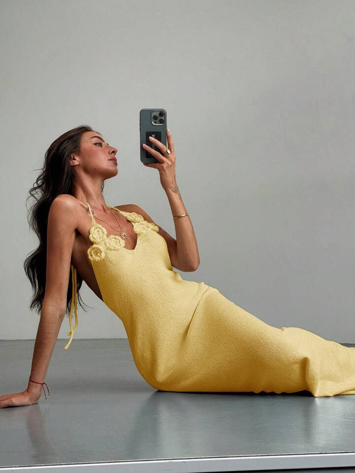 Alorah Halter Back Dress | SHEIN