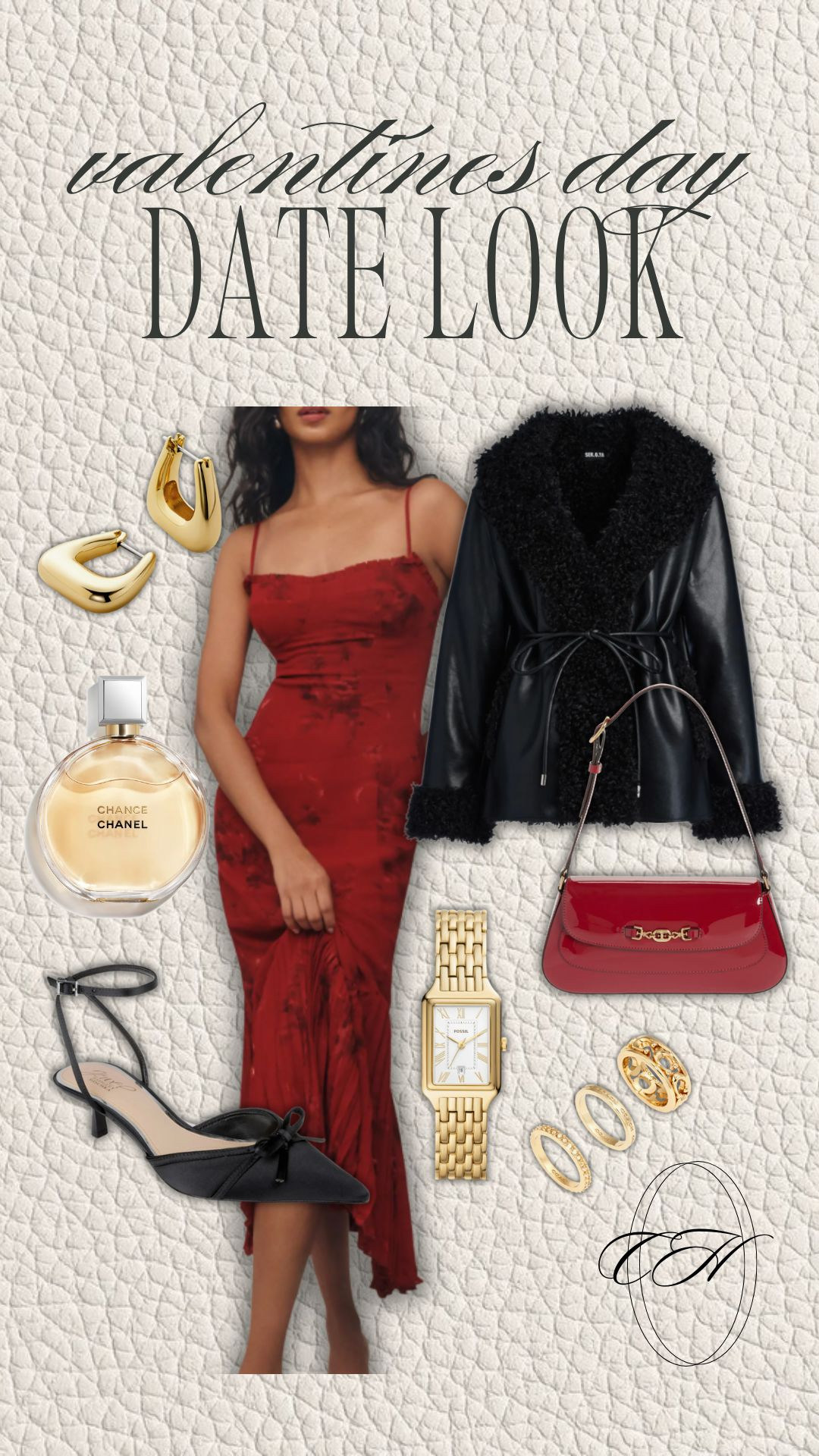Valentine's Day date night look💘

valentines day date night, date night look, red maxi dress, gold watch, kitten heels, gold jewelry, red purse, perfume, leather jacket, girl mom, Caleigh Hardy 

 #LTKSeasonal #LTKFindsUnder100 #LTKStyleTip