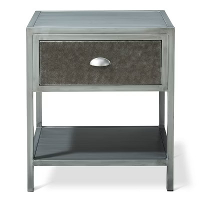 Brooklyn Metal Nightstand - Gray | Target