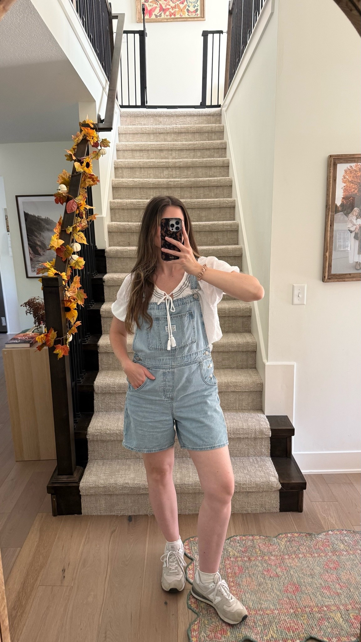 wearing a small in top and shortalls! Park date and homeschool!