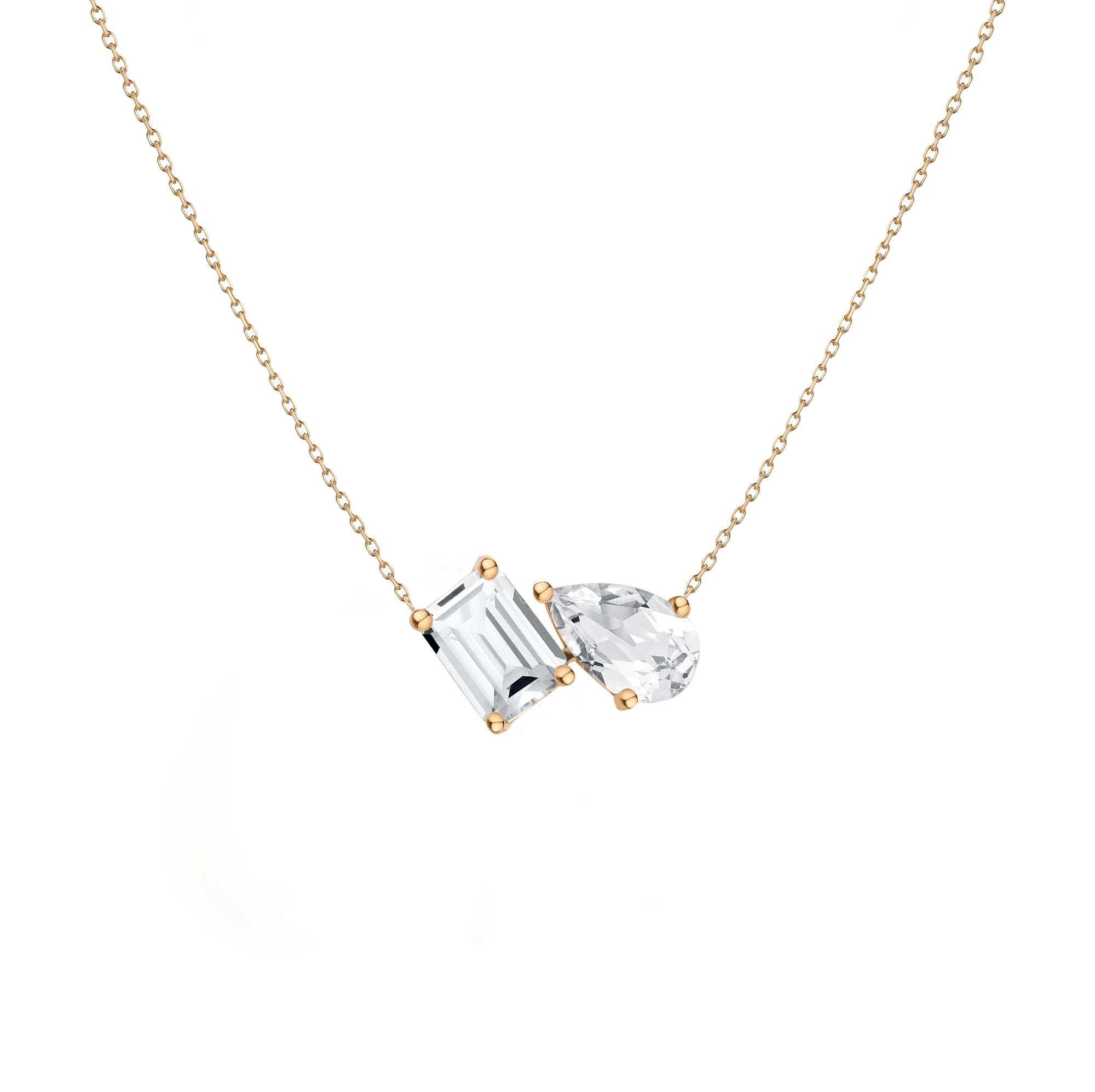 Toi et Moi Gemstone Vintage Necklace | AUrate New York
