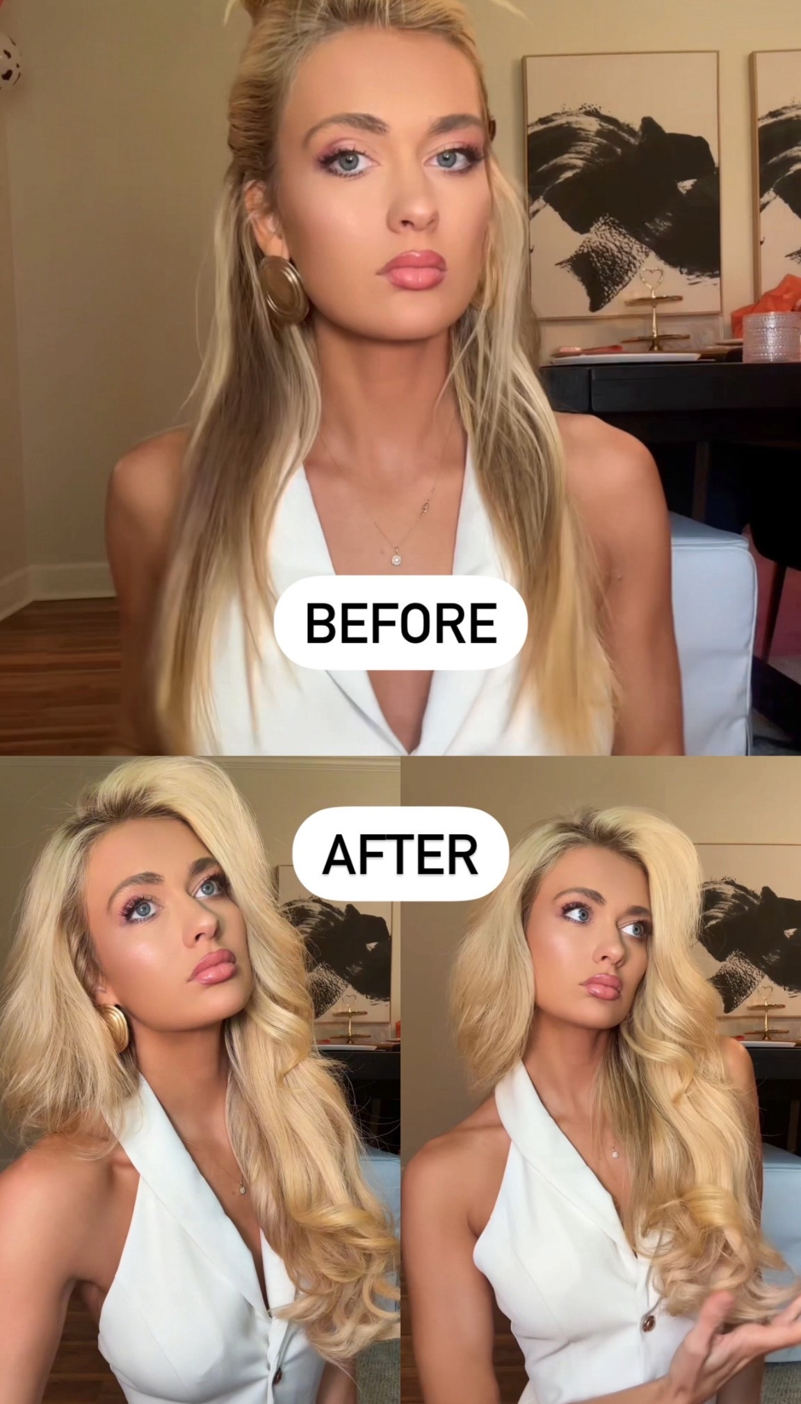 Wearing @bellamihair lace weft 22 inch extensions in the shade dirty blonde 🤍 #ad #bellamihair #bellamiclipins #bellamipartner