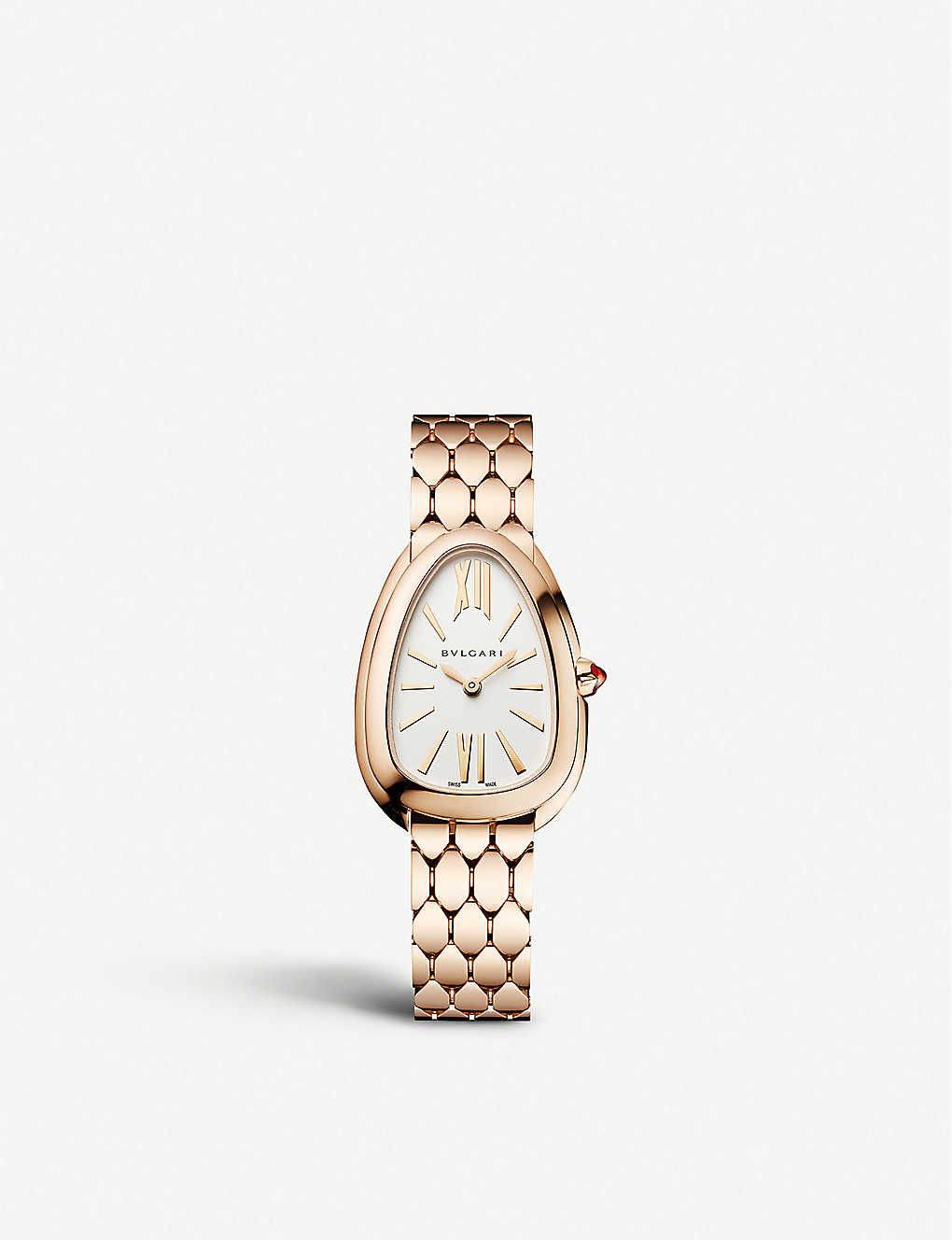 SPP33WGG Serpenti Seduttori 18ct pink-gold watch | Selfridges