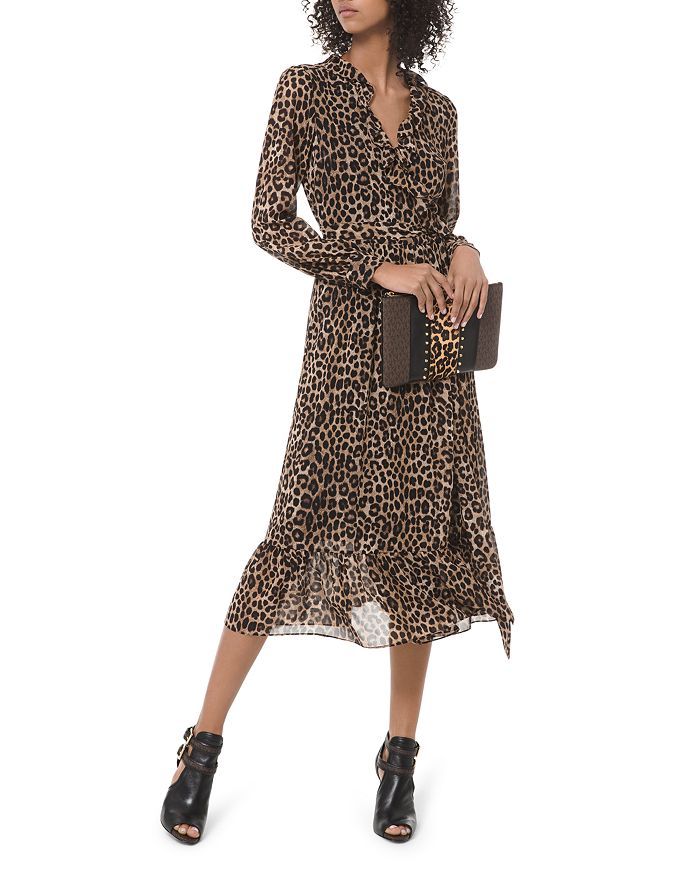 Animal-Print Midi Wrap Dress | Bloomingdale's (US)