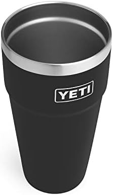 YETI Rambler 26 oz Stackable Cup, Vacuum Insulated, Stainless Steel with No Lid, Black | Amazon (US)