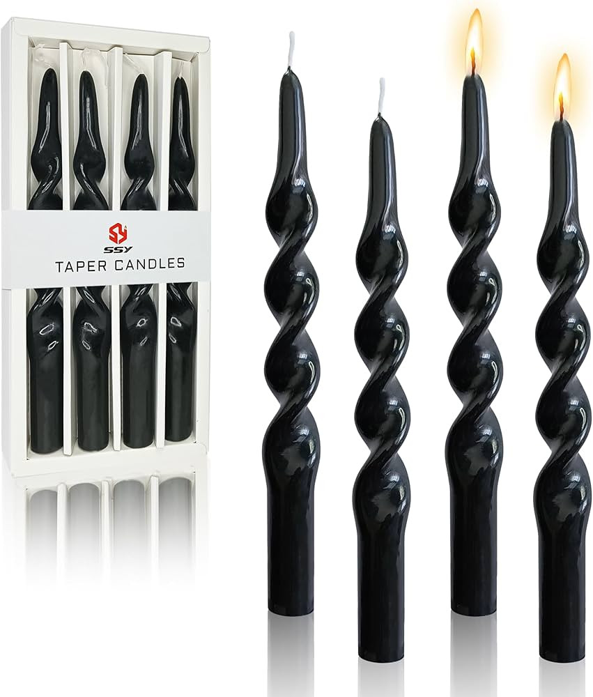 Handmade Spiral Taper Candles - Unscented Long Candles Colored Wax Twisted Candle - 10 Inch Candl... | Amazon (US)