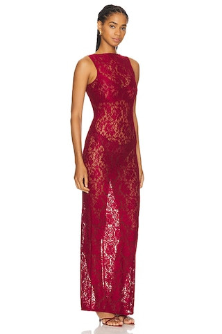 Iris Lace Dress in Red | Revolve Clothing (Global)
