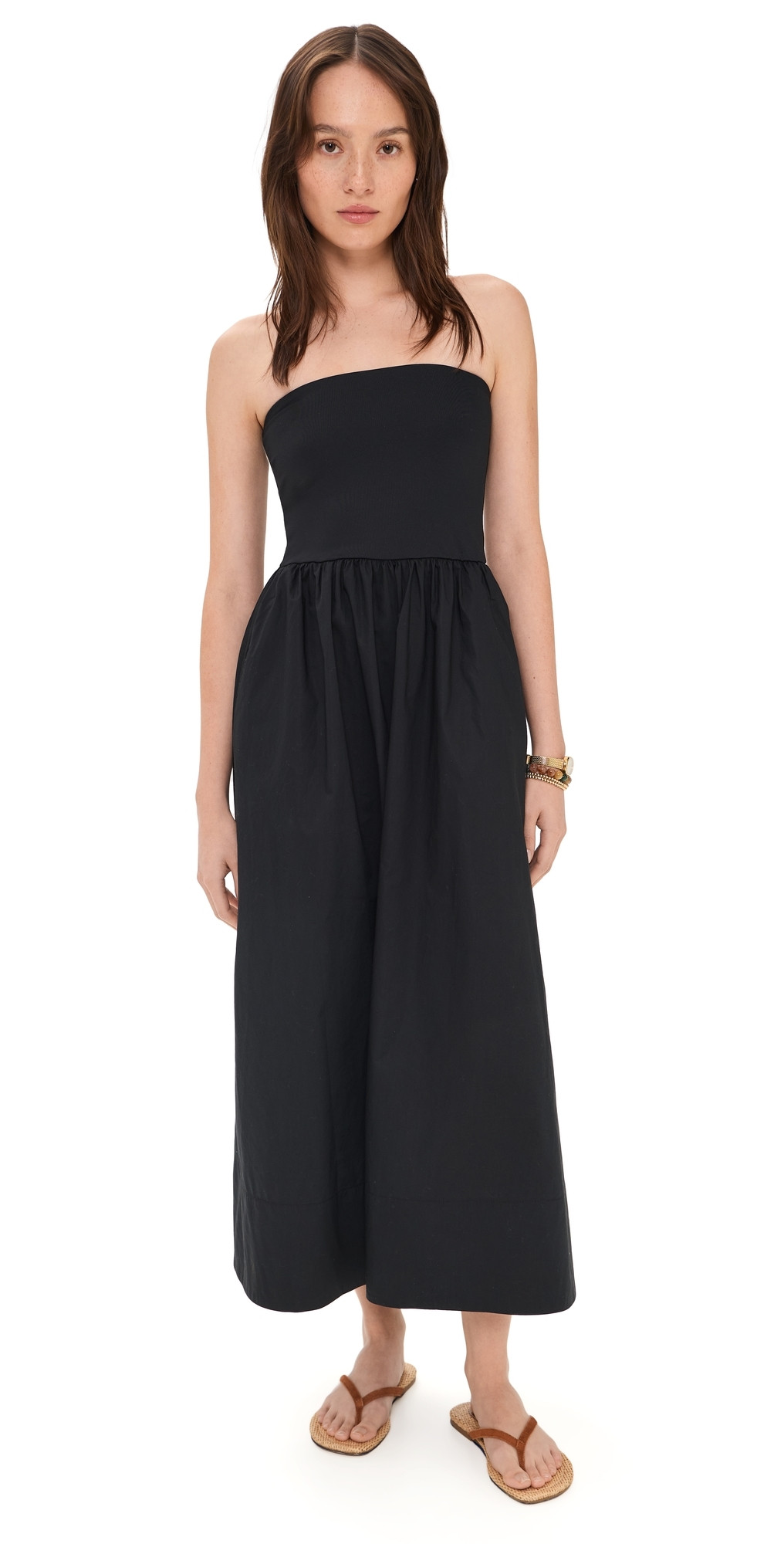 Z Supply Sunsought Strapless Midi Dress Black XL | Shopbop