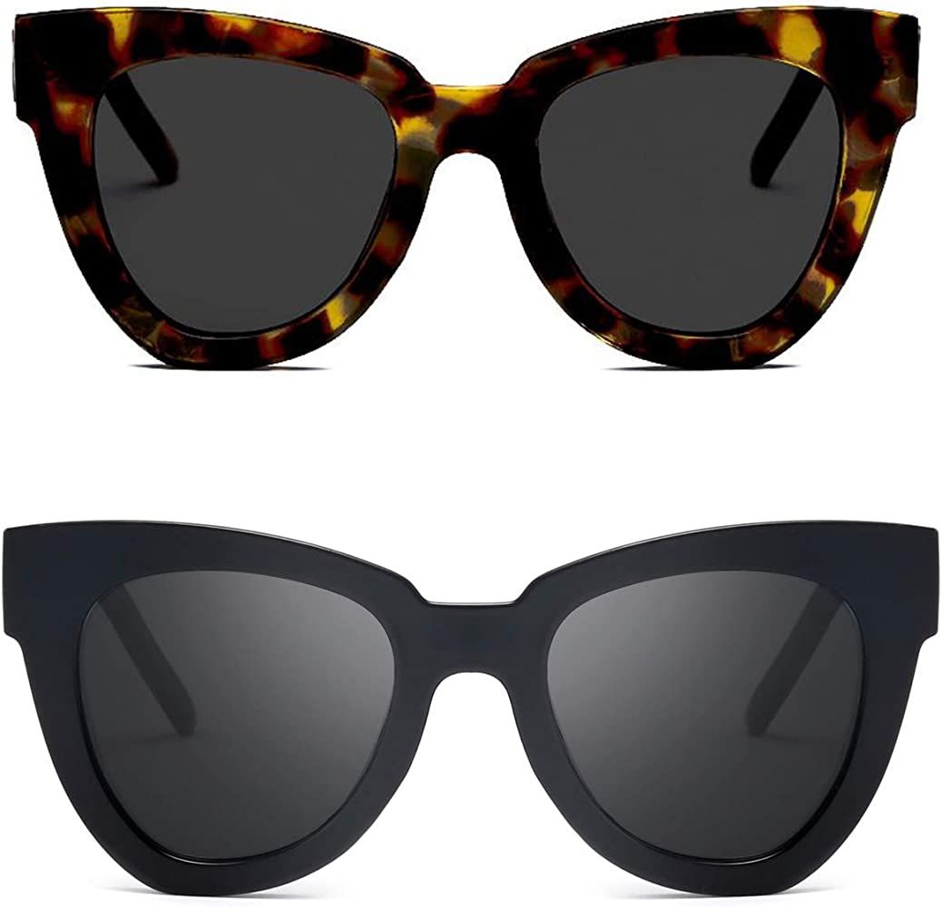 Dollger Retro Cat Eye Sunglasses Women Men Vintage Square Tortoise Shell Fashion Cateye Sunglasse... | Amazon (US)