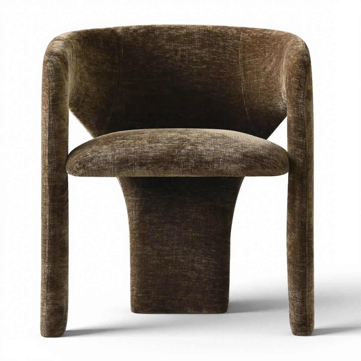 Modern Chenille Upholstered Dining Chair With Arm | Wayfair North America