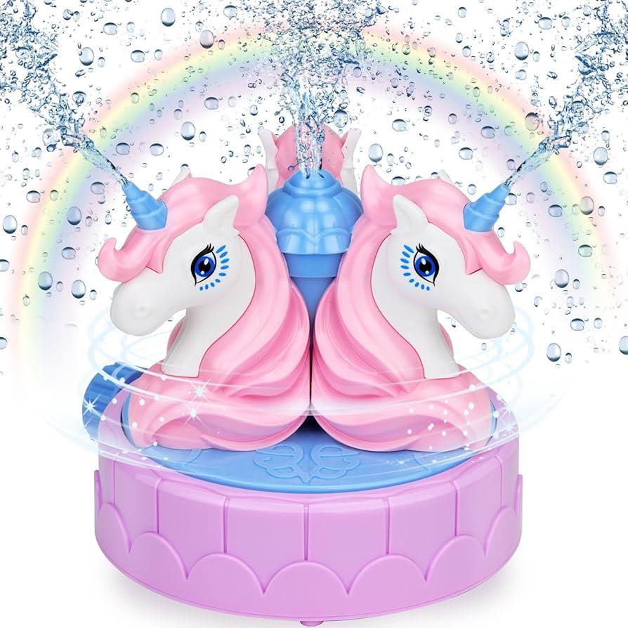 Sprinkler for Kids Outdoor Water Toys: Backyard Spinning Unicorn Toddler Sprinkler Toy - Summer O... | Amazon (US)