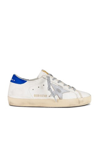 Golden Goose Superstar Sneaker in Cream, Silver, & Blue from Revolve.com | Revolve Clothing (Global)