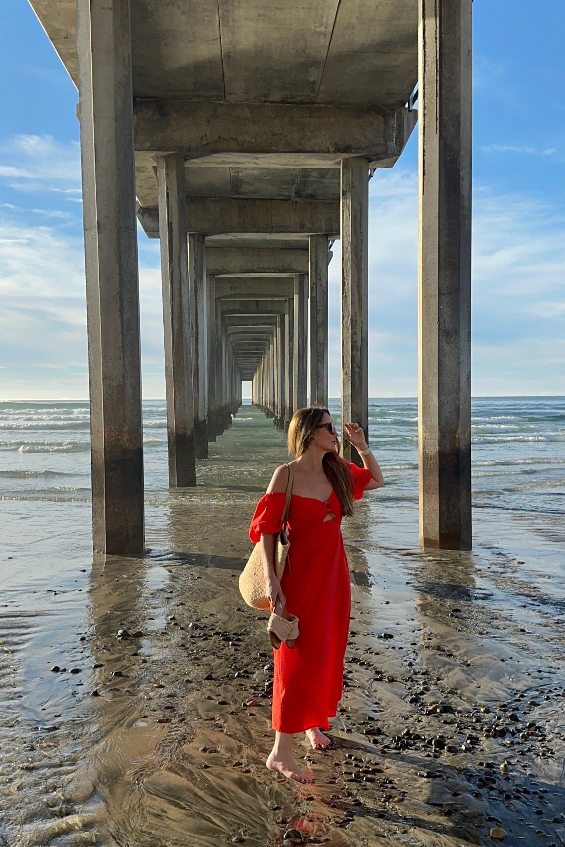 The perfect dress for spring or summer. Also, loving this new summer bag and shoes. 

#LTKfindsunder50 #LTKsalealert #LTKtravel