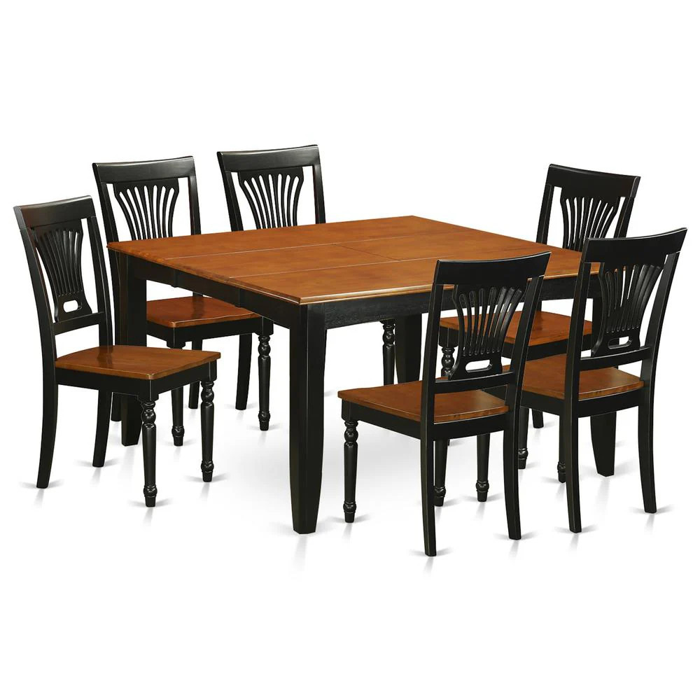 7 Pc Dining room set-Dining Table and 6 Wood Dining Chairs | Shop Simon
