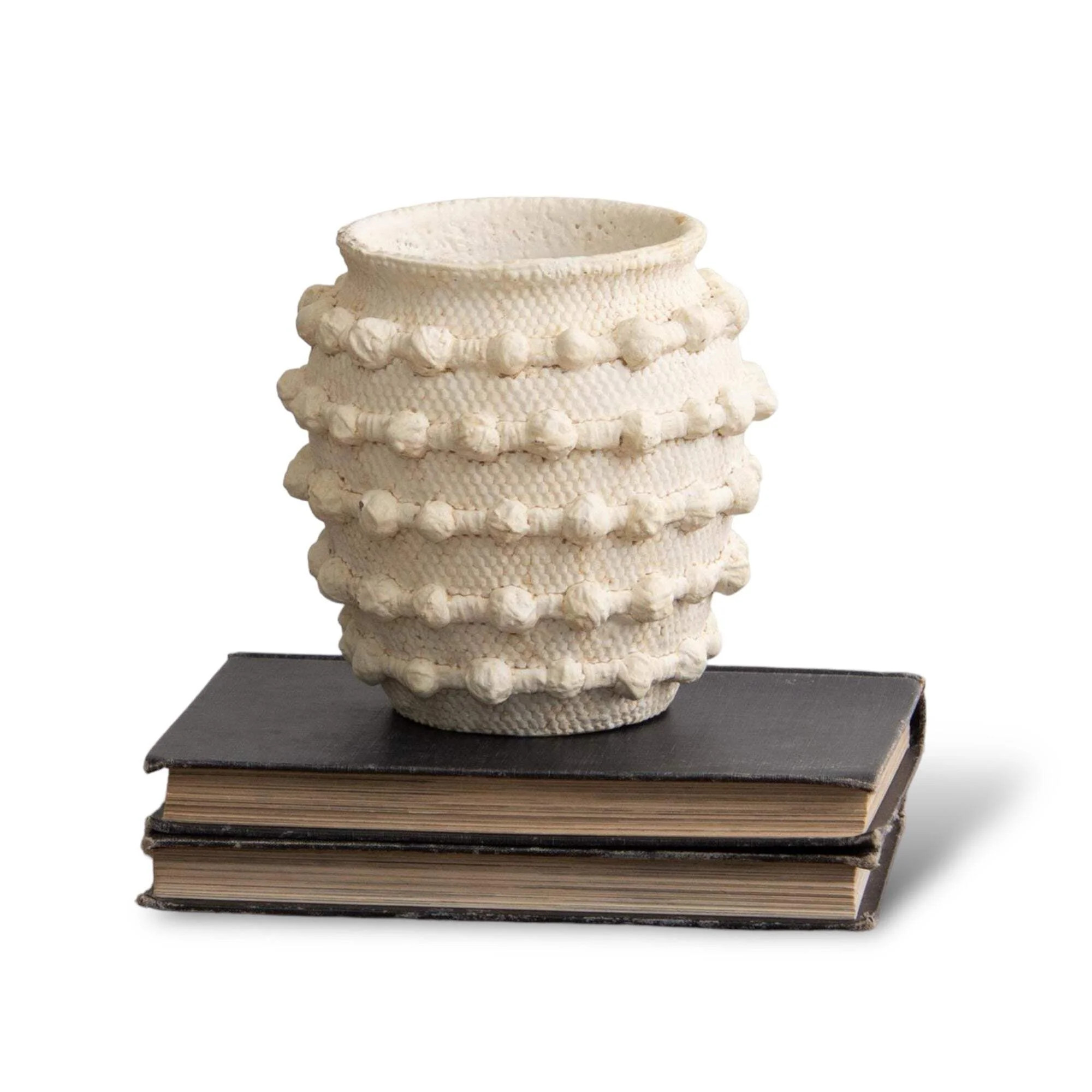 Ivory Textured Knot Cement Vase | Walmart (US)